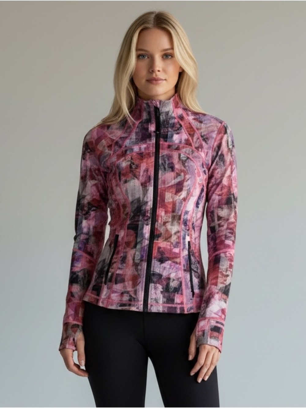Lululemon Define Jacket in the Sun Dazed Multi Pink